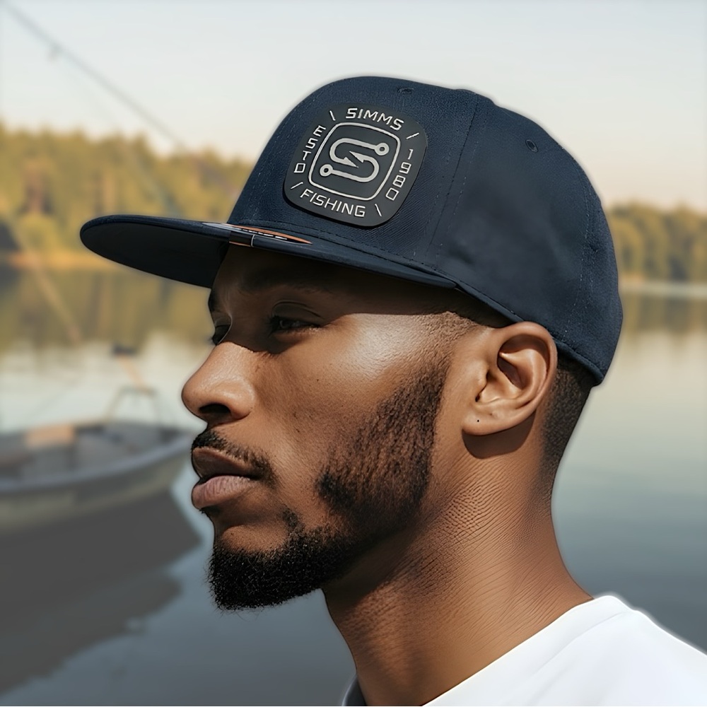 Simms Flatbill Men’s Grey Baseball Cap Sz OS